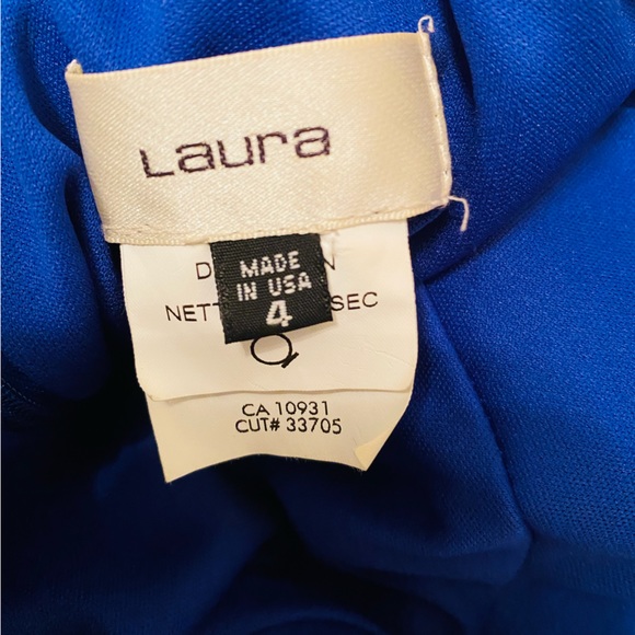 Prom Cocktail Royal Blue Dress Laura Size 4 - Picture 2 of 7
